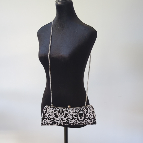Collectible Patricia Field Barbie Luxe Black And White Clutch/Crossbody - Picture 2 of 9